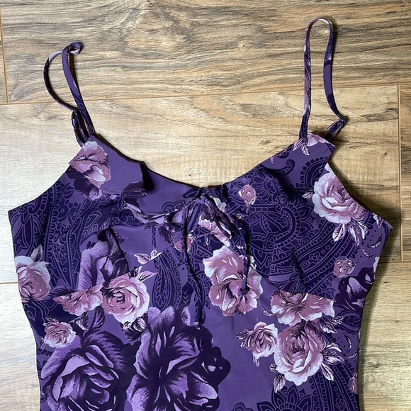 Giorgio Fiorlini Collection Sweetheart Ruffle Neckline Floral Shift Maxi Dress 8 - Picture 4 of 5